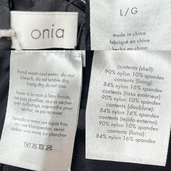 Onia Gloria Black Ribbed Textured One-Piece Swimsuit size Large - Picture 12 of 14